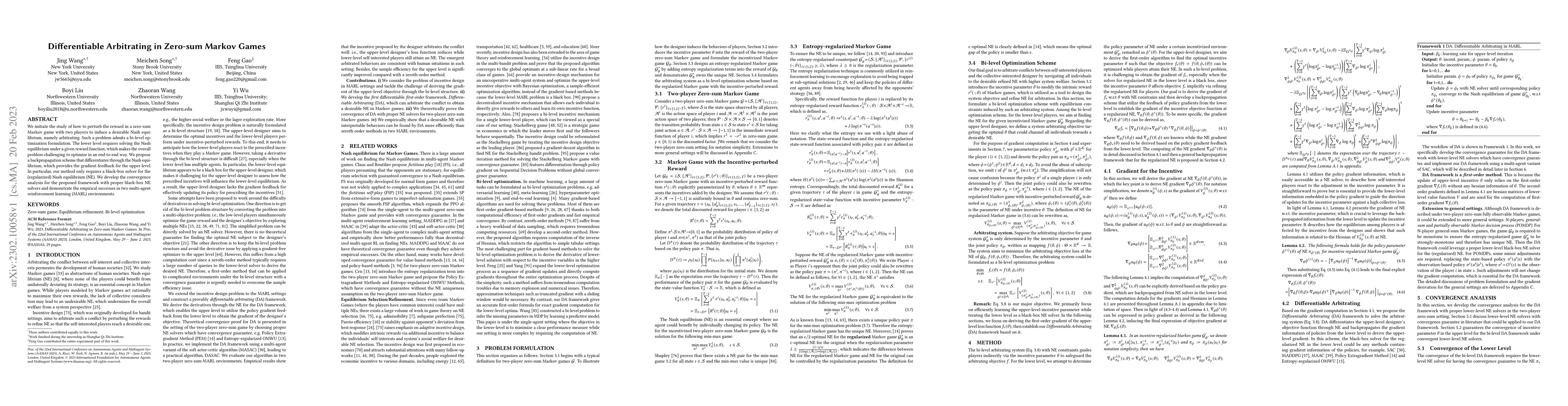 Thumbnail for Differentiable Arbitrating in Zero-sum Markov Games