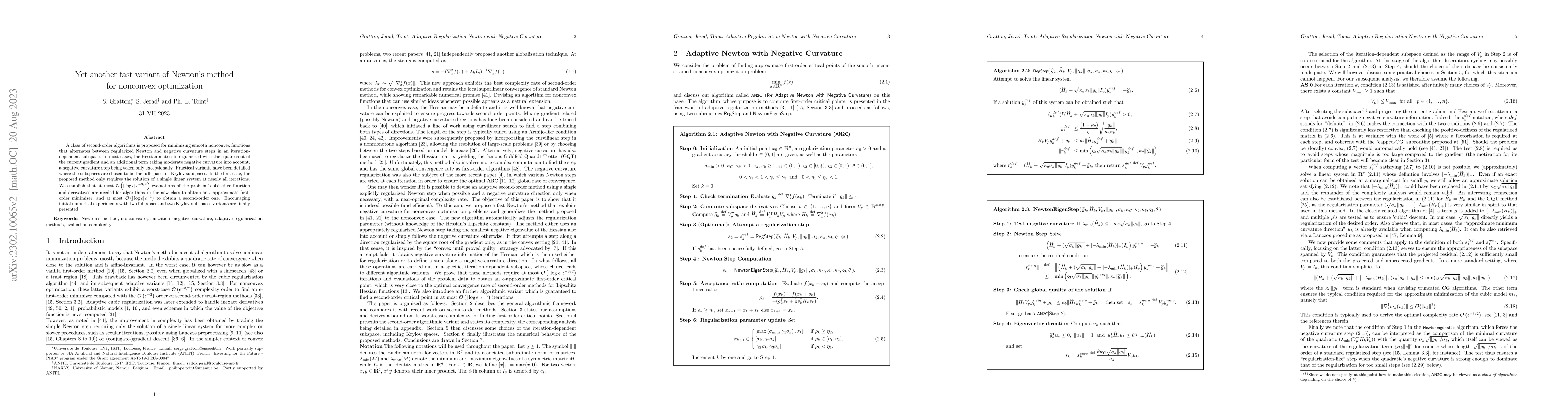 Thumbnail for Yet another fast variant of Newton's method for nonconvex optimization
