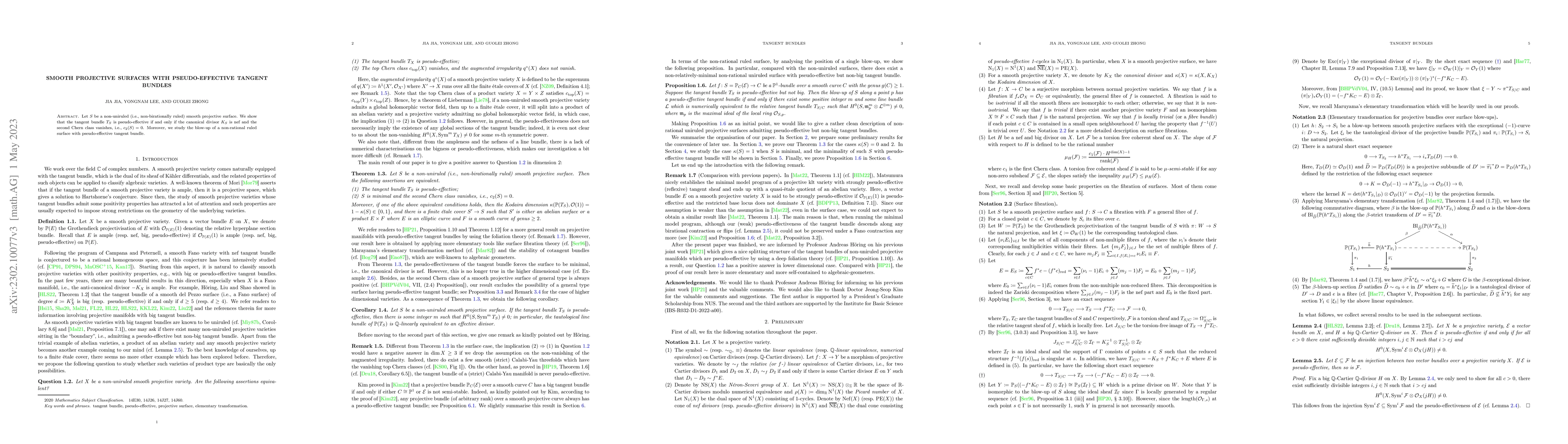Thumbnail for Smooth projective surfaces with pseudo-effective tangent bundles