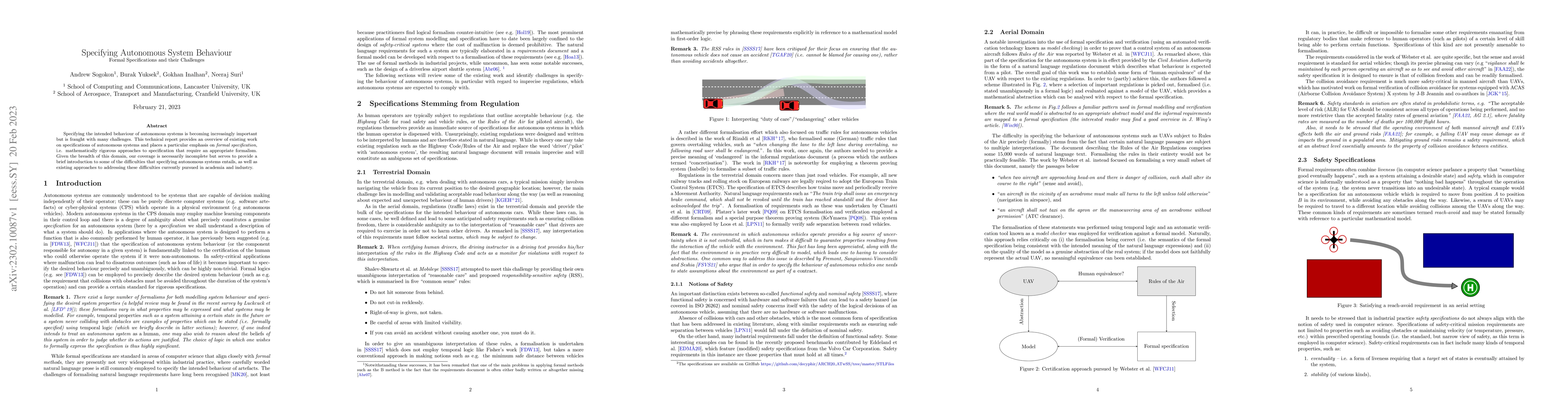 Thumbnail for Specifying Autonomous System Behaviour