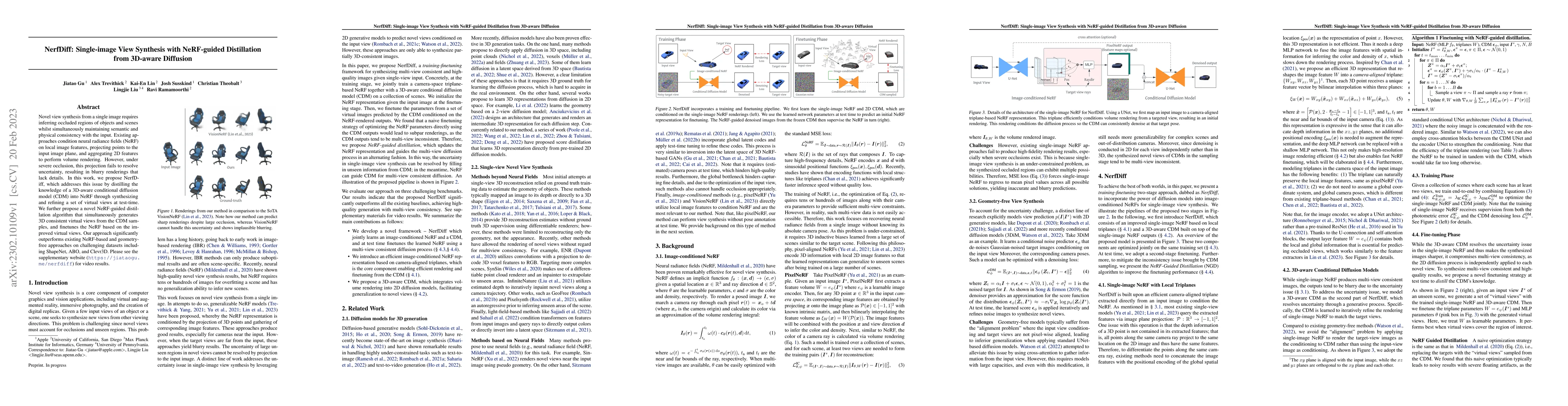 Thumbnail for NerfDiff: Single-image View Synthesis with NeRF-guided Distillation from
  3D-aware Diffusion