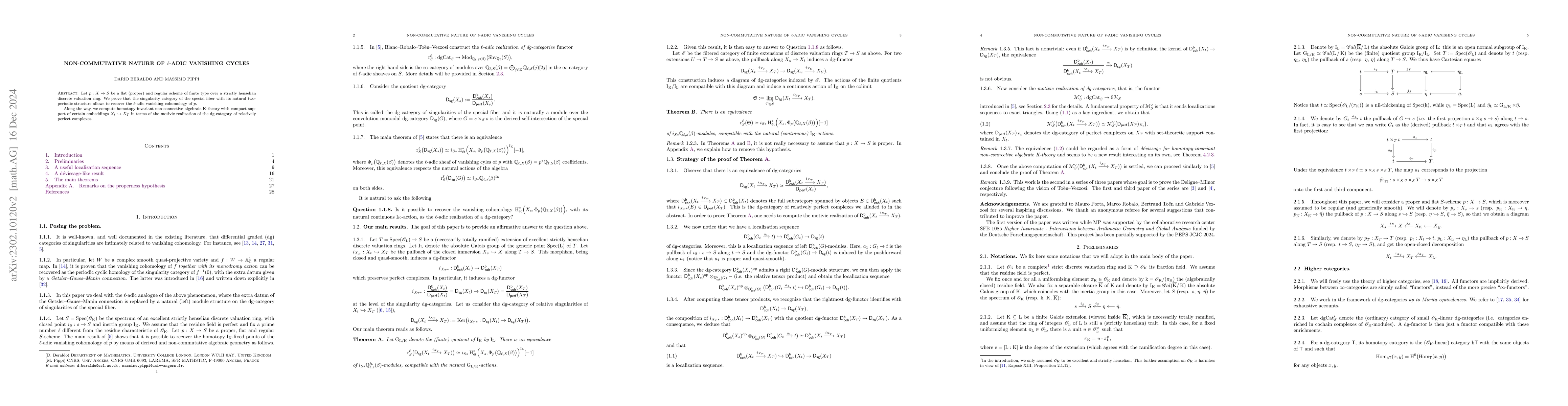 Thumbnail for Non-commutative nature of $\ell$-adic vanishing cycles