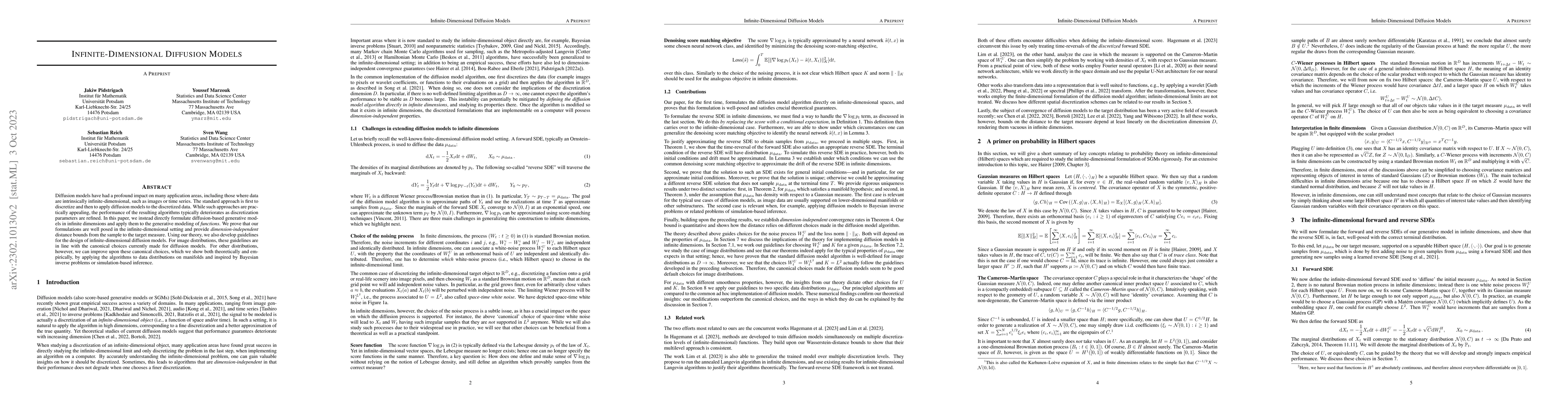 Thumbnail for Infinite-Dimensional Diffusion Models