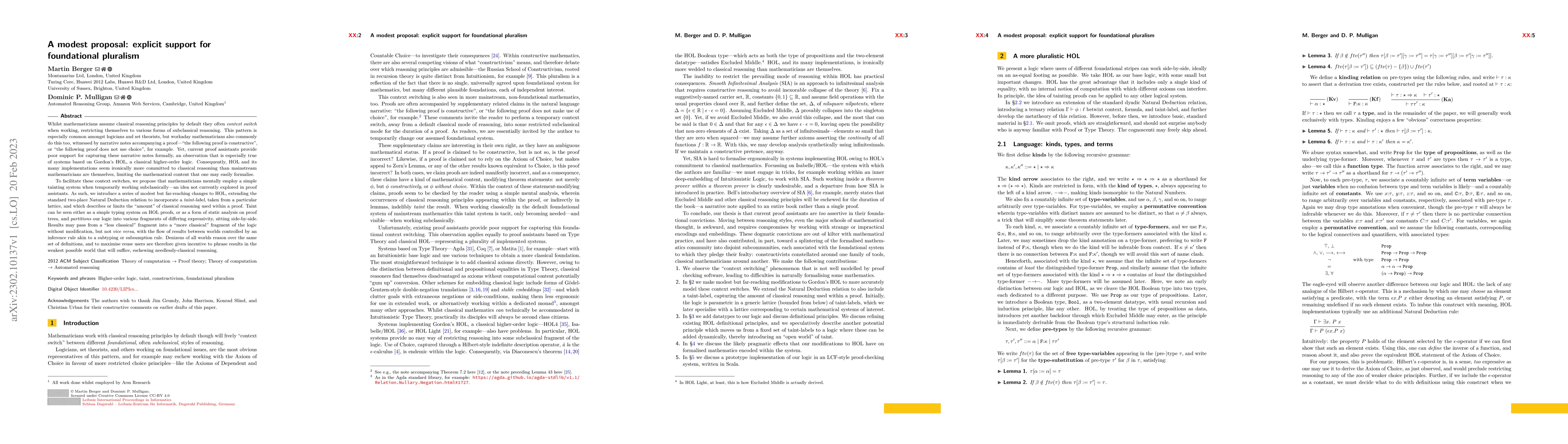 Thumbnail for A modest proposal: explicit support for foundational pluralism