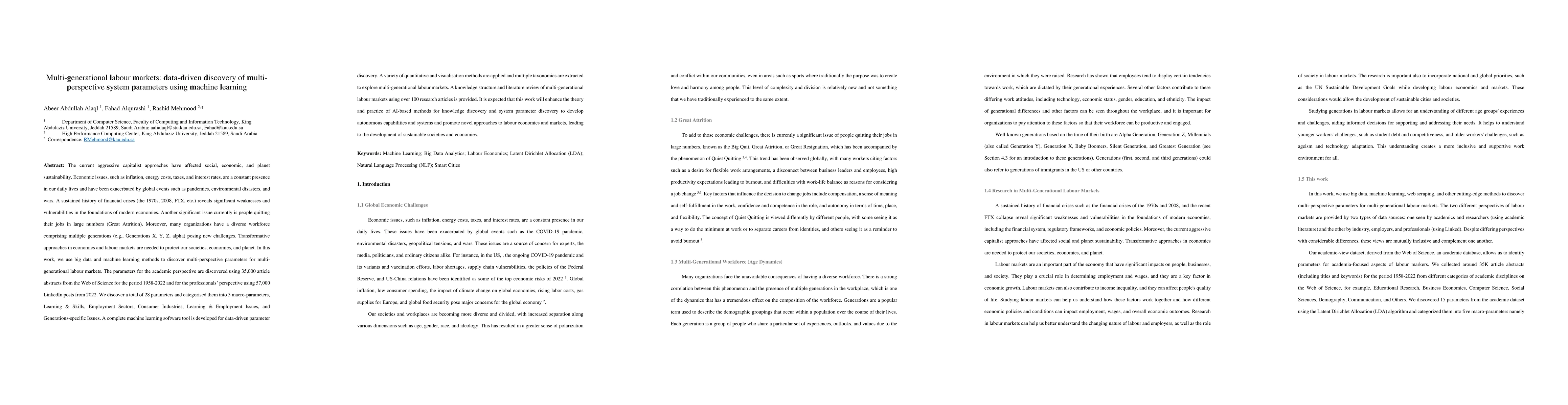 Thumbnail for Multi-generational labour markets: data-driven discovery of
  multi-perspective system parameters using machine learning