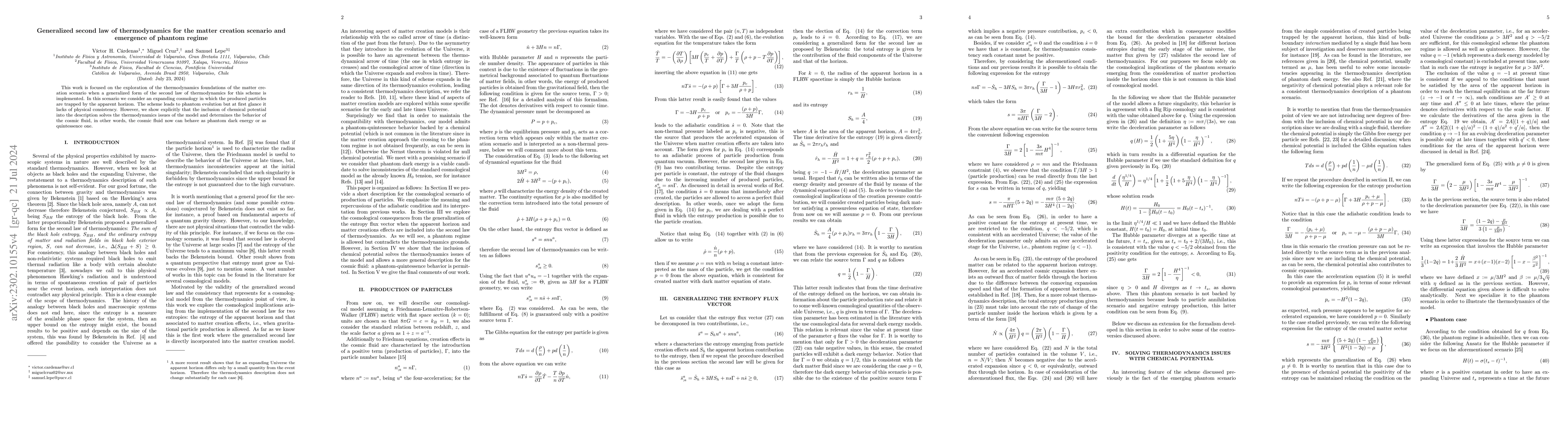 Thumbnail for Generalized second law of thermodynamics for the matter creation
  scenario and emergence of phantom regime