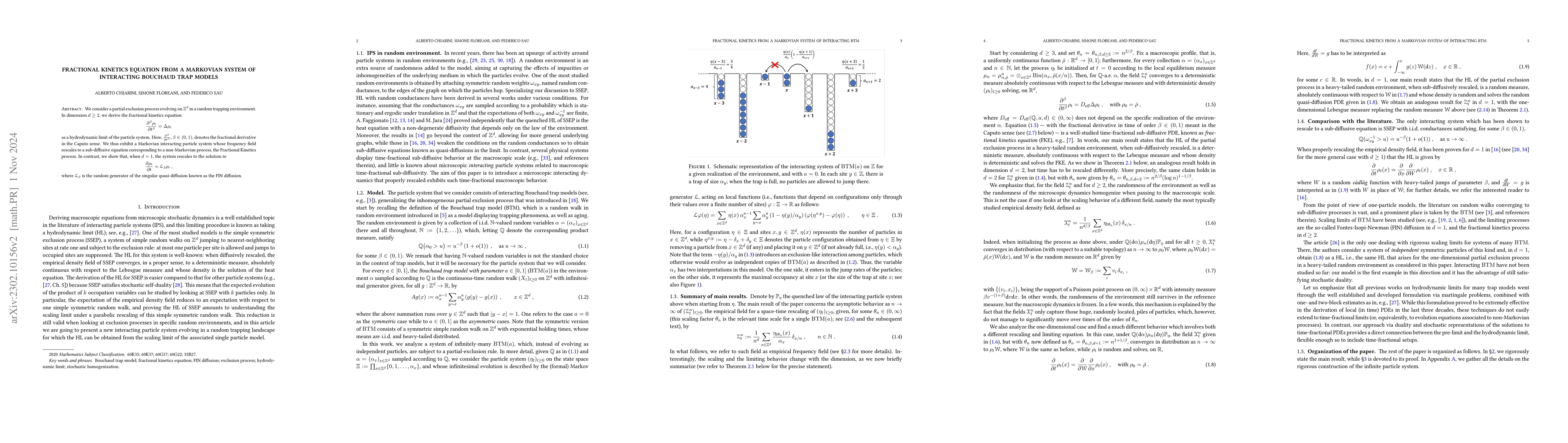 Thumbnail for Fractional kinetics equation from a Markovian system of interacting
  Bouchaud trap models