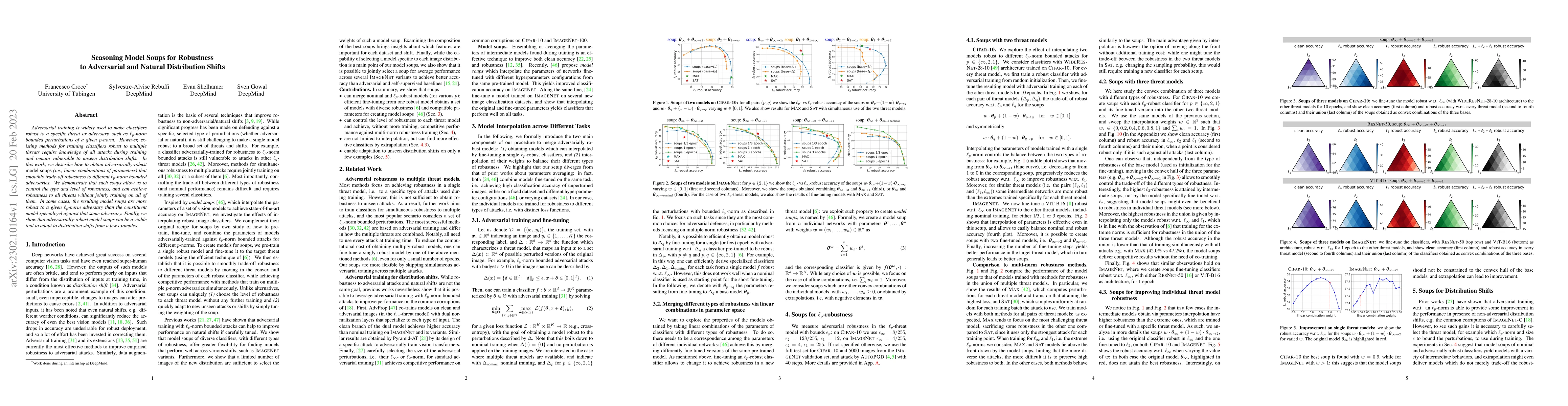 Thumbnail for Seasoning Model Soups for Robustness to Adversarial and Natural
  Distribution Shifts