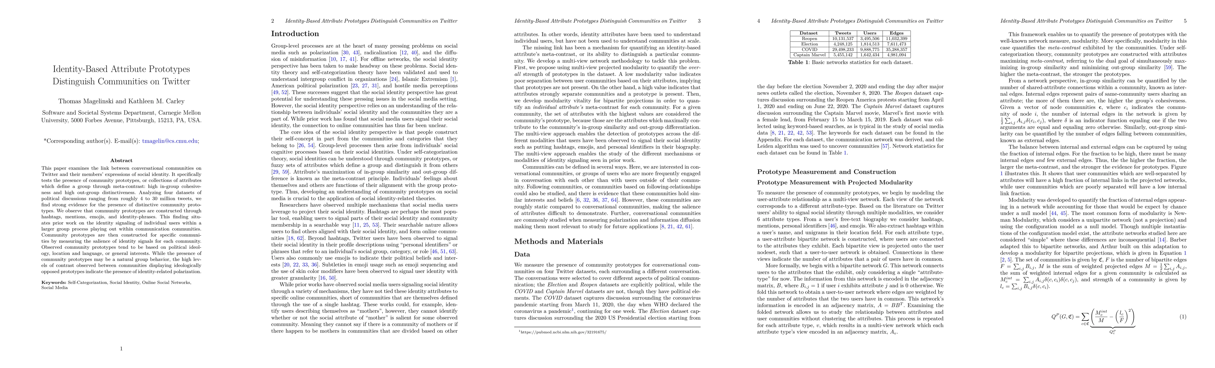 Thumbnail for Identity-Based Attribute Prototypes Distinguish Communities on Twitter