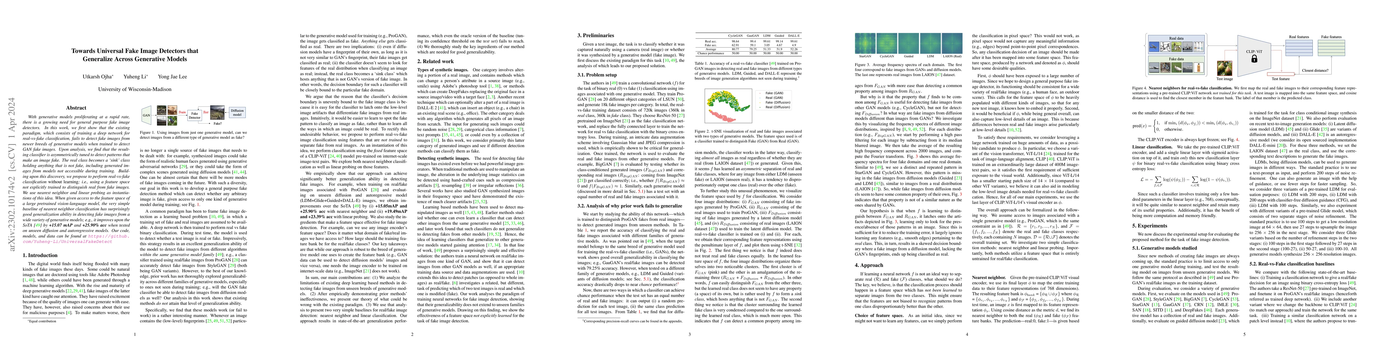Thumbnail for Towards Universal Fake Image Detectors that Generalize Across Generative
  Models