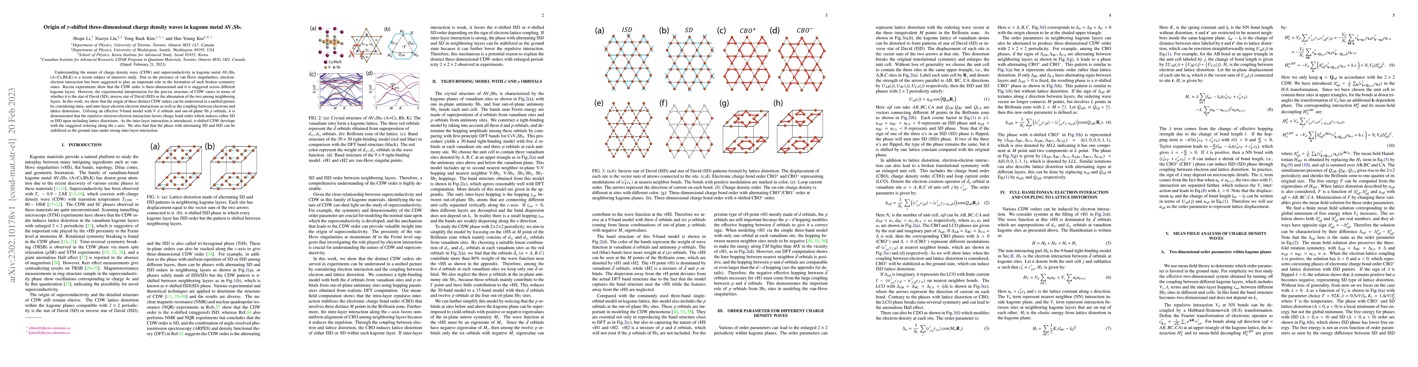 Thumbnail for Origin of $\pi$-shifted three-dimensional charge density waves in kagome
  metal AV$_3$Sb$_5$