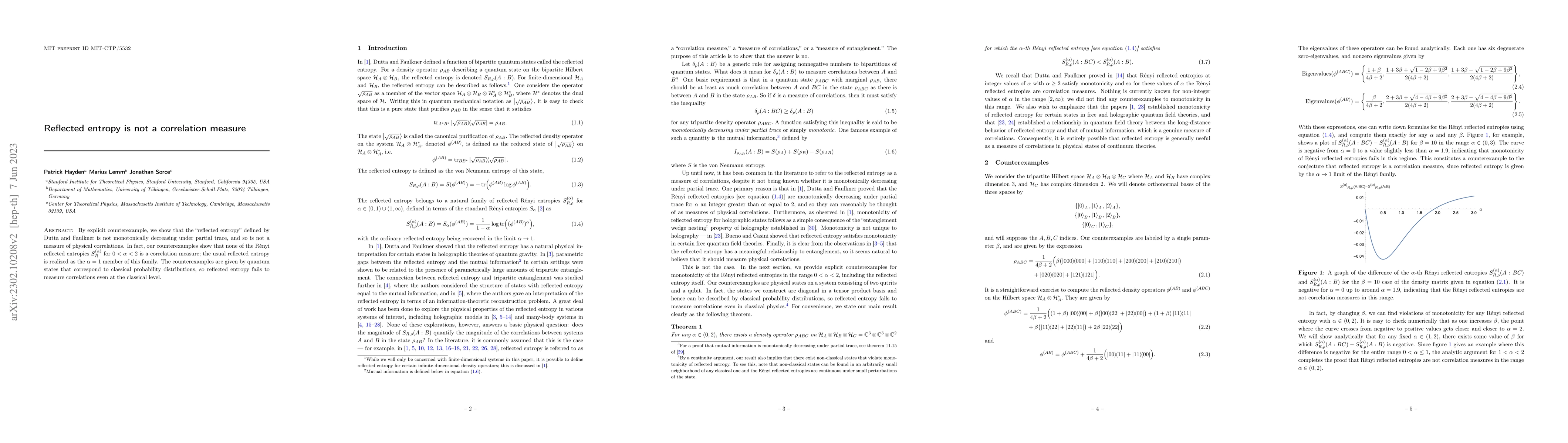 Thumbnail for Reflected entropy is not a correlation measure