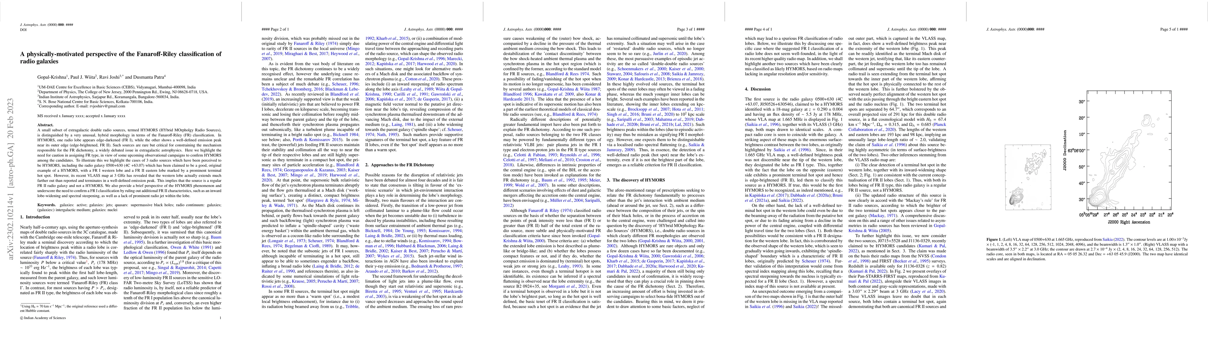 Thumbnail for A physically-motivated perspective of the Fanaroff-Riley classification
  of radio galaxies