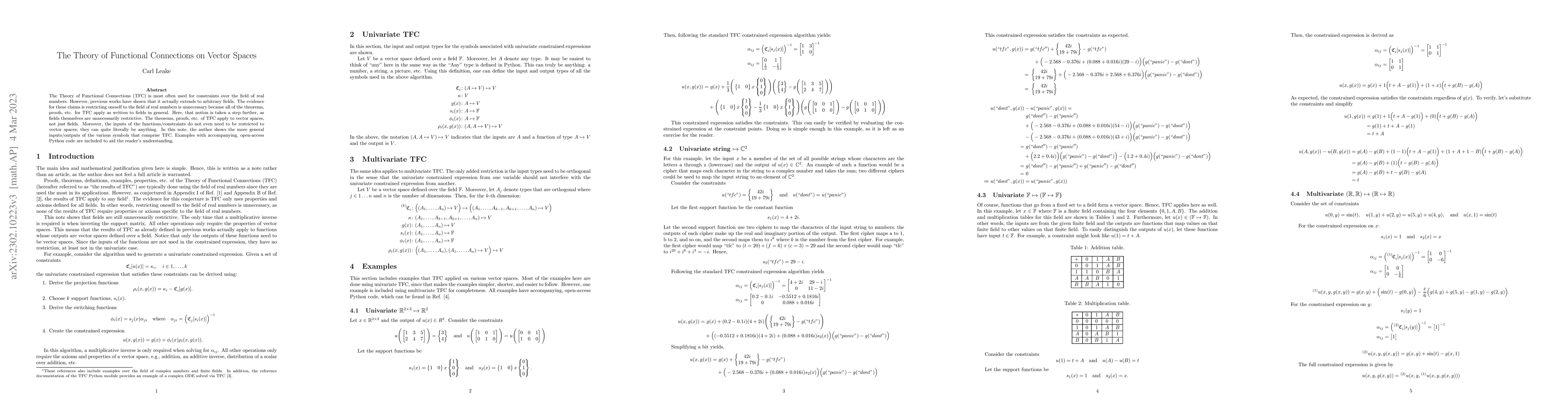 Thumbnail for The Theory of Functional Connections on Vector Spaces