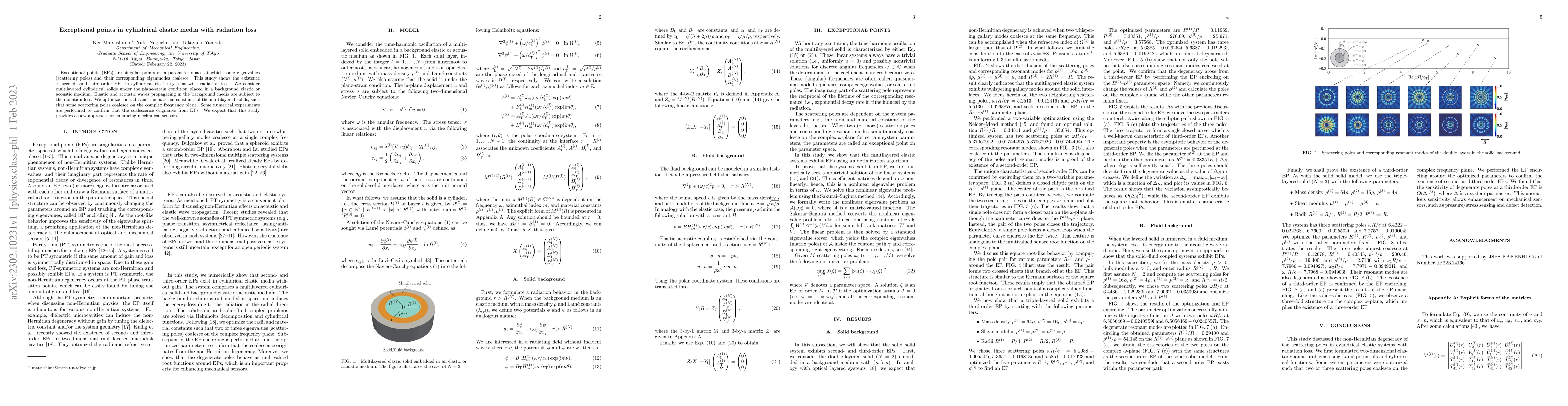 Thumbnail for Exceptional points in cylindrical elastic media with radiation loss
