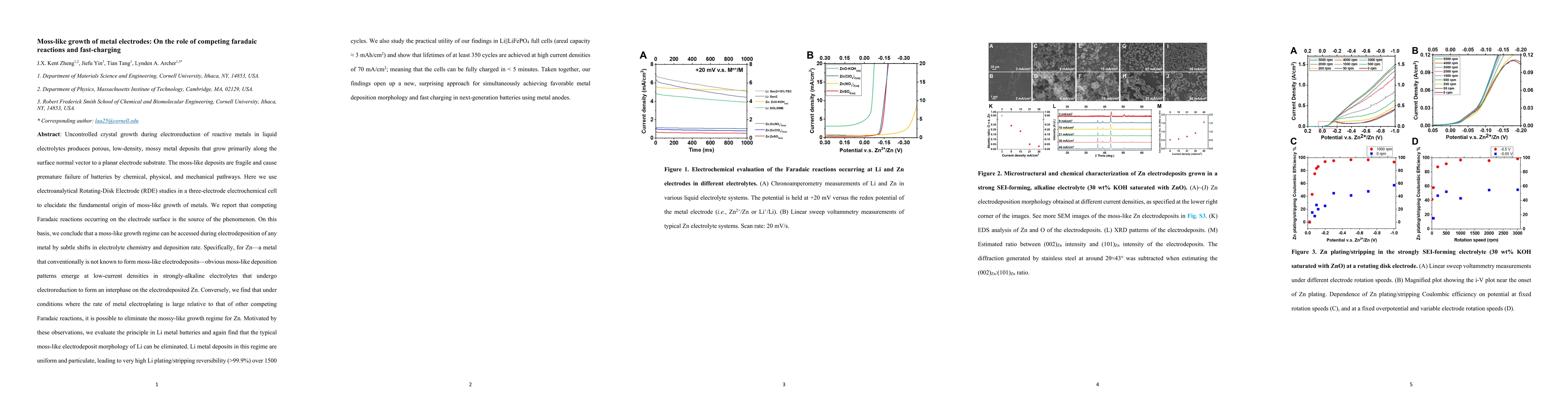 Thumbnail for Moss-like growth of metal electrodes: On the role of competing faradaic
  reactions and fast-charging