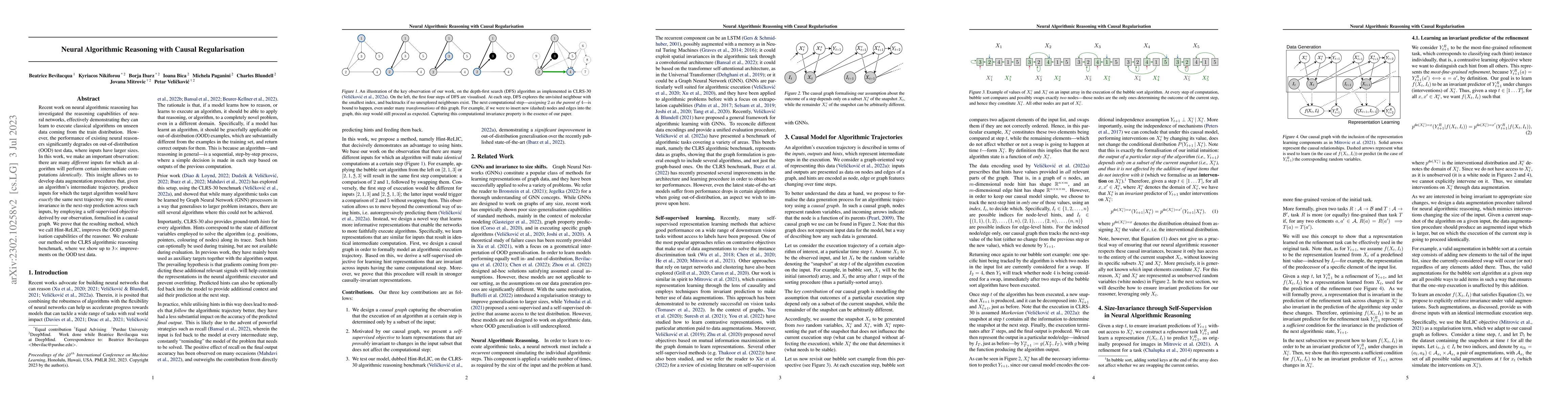 Thumbnail for Neural Algorithmic Reasoning with Causal Regularisation