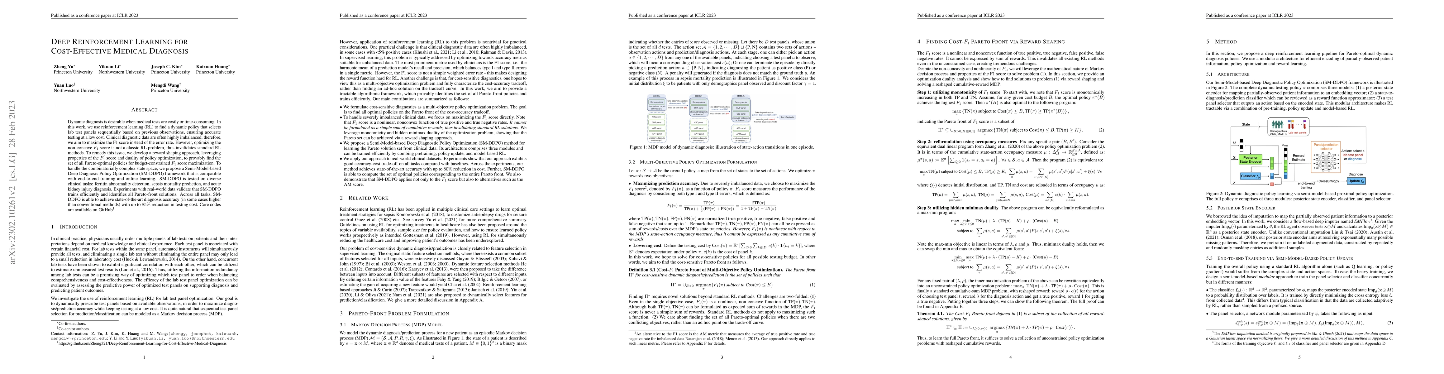 Thumbnail for Deep Reinforcement Learning for Cost-Effective Medical Diagnosis