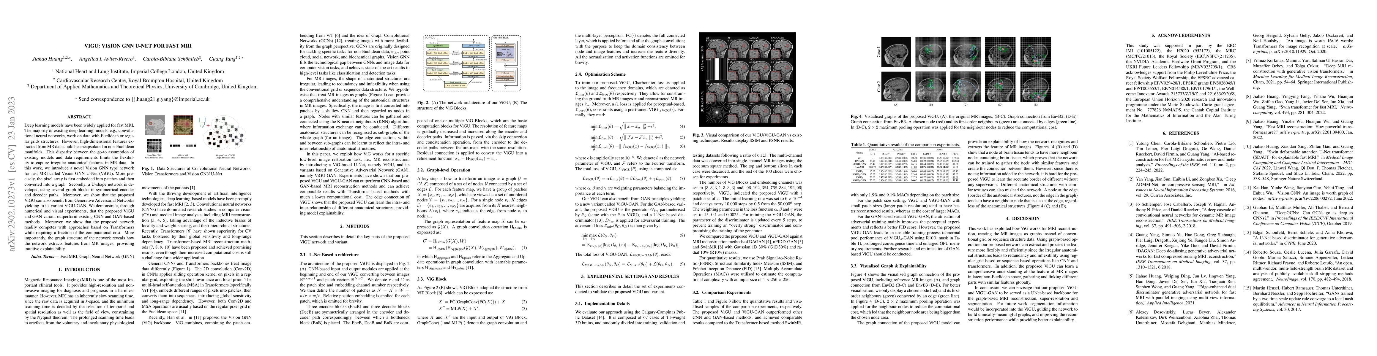 Thumbnail for ViGU: Vision GNN U-Net for Fast MRI