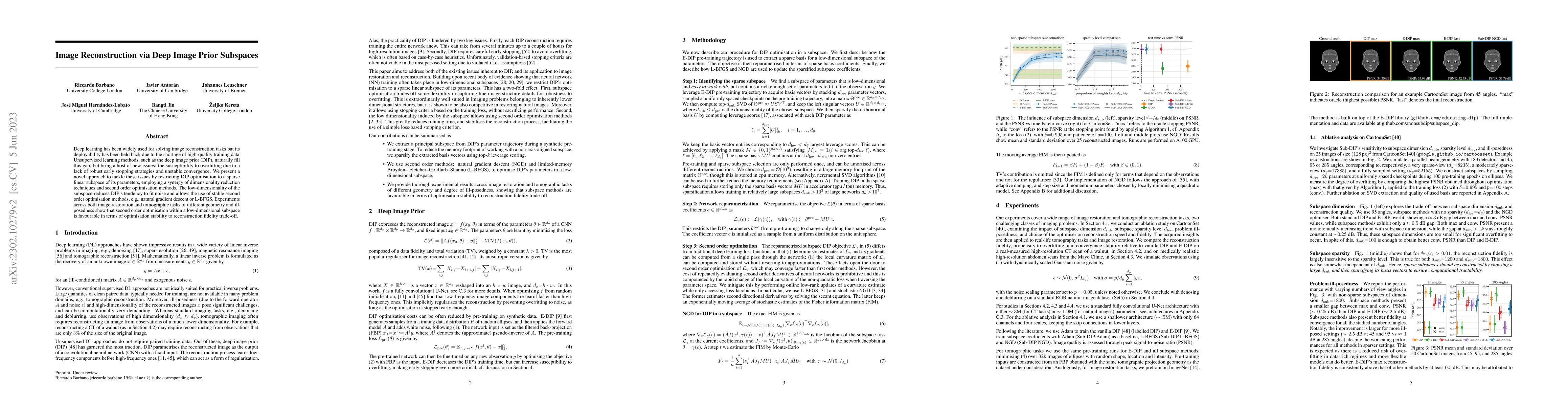 Thumbnail for Image Reconstruction via Deep Image Prior Subspaces