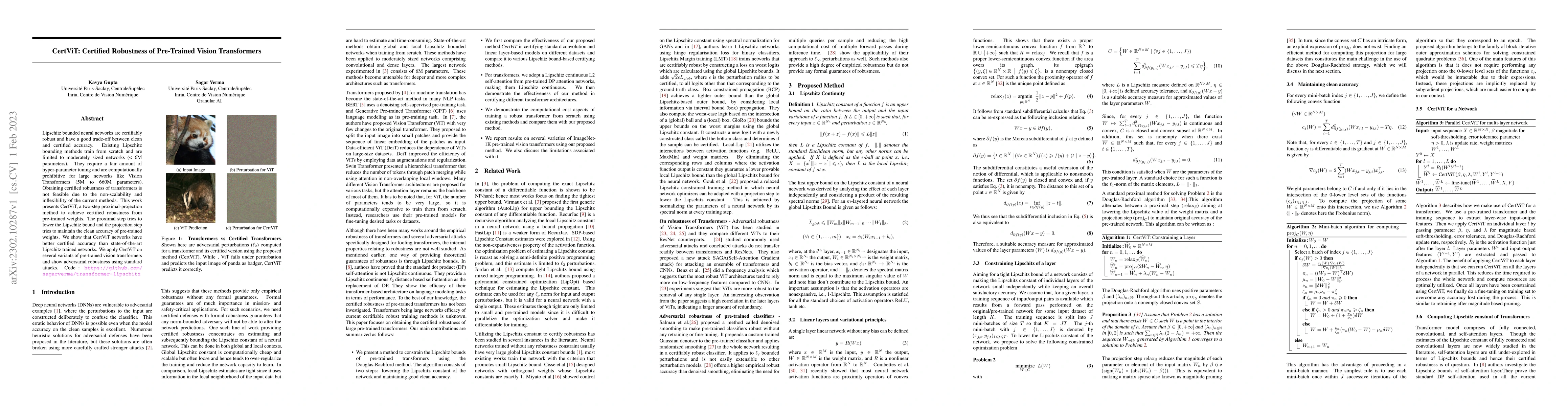 Thumbnail for CertViT: Certified Robustness of Pre-Trained Vision Transformers