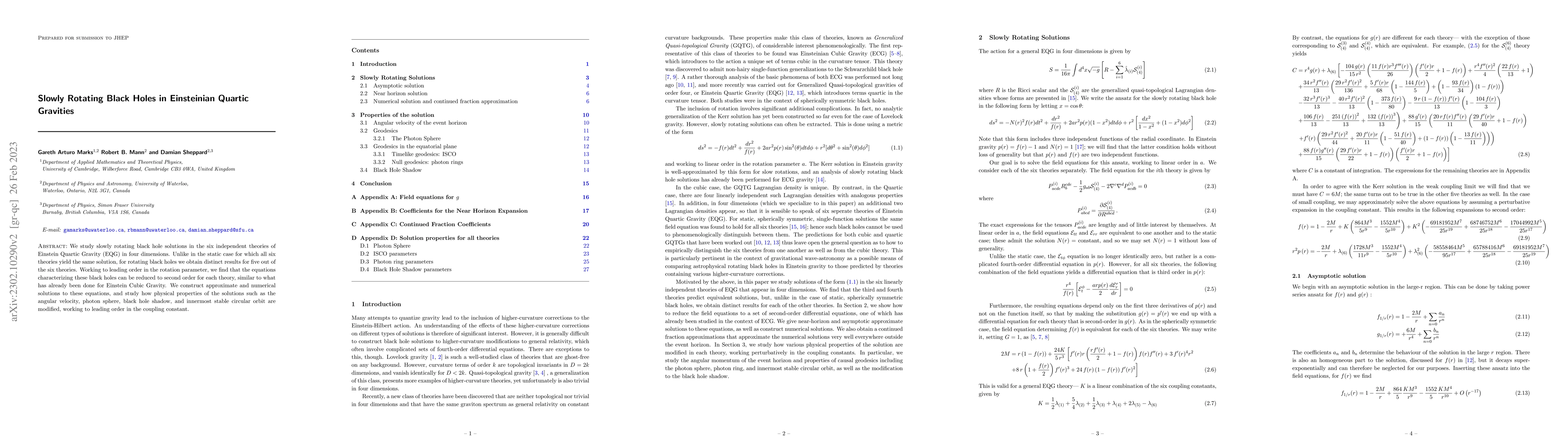 Thumbnail for Slowly Rotating Black Holes in Einsteinian Quartic Gravities