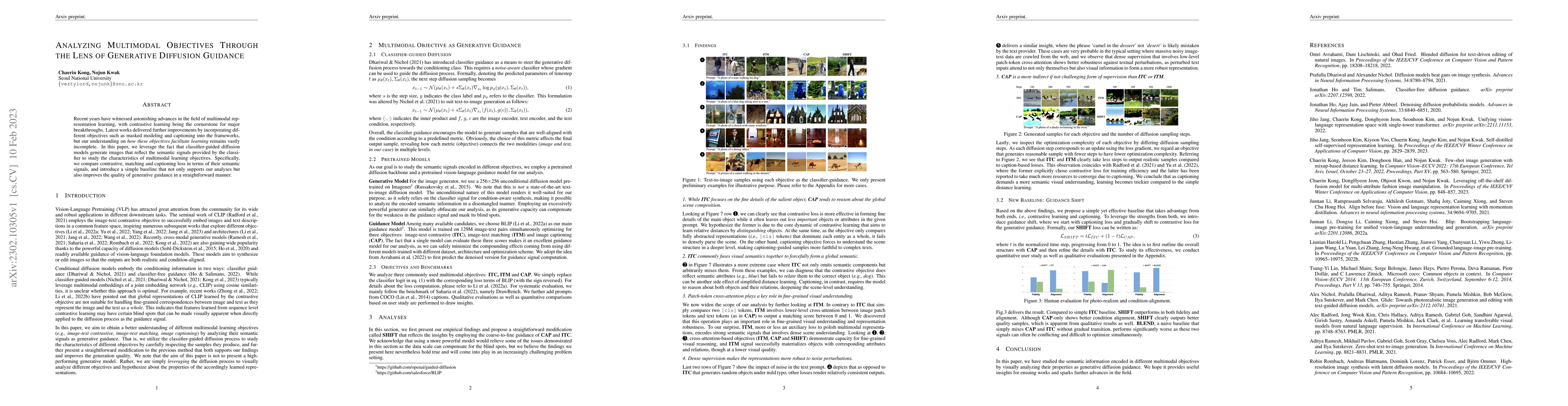 Thumbnail for Analyzing Multimodal Objectives Through the Lens of Generative Diffusion
  Guidance