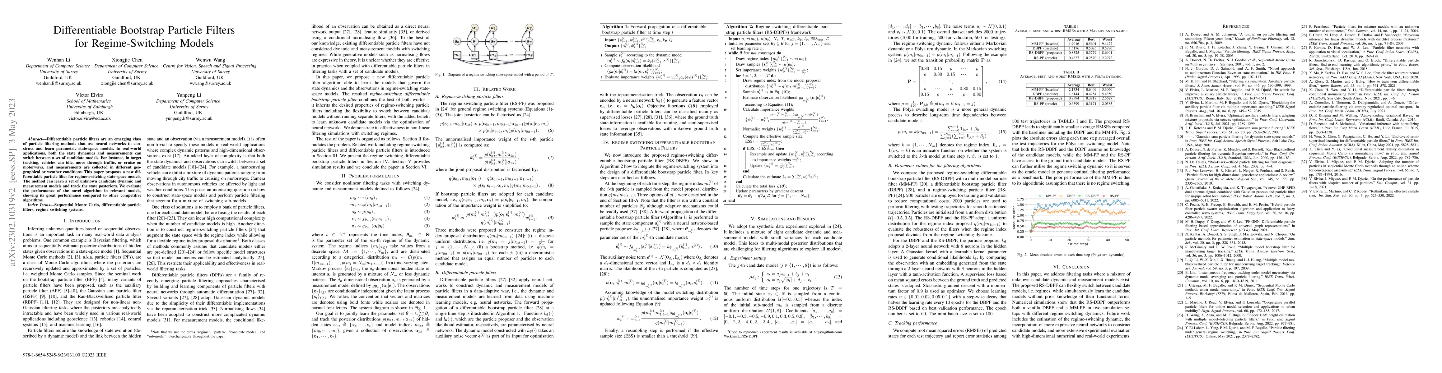 Thumbnail for Differentiable Bootstrap Particle Filters for Regime-Switching Models