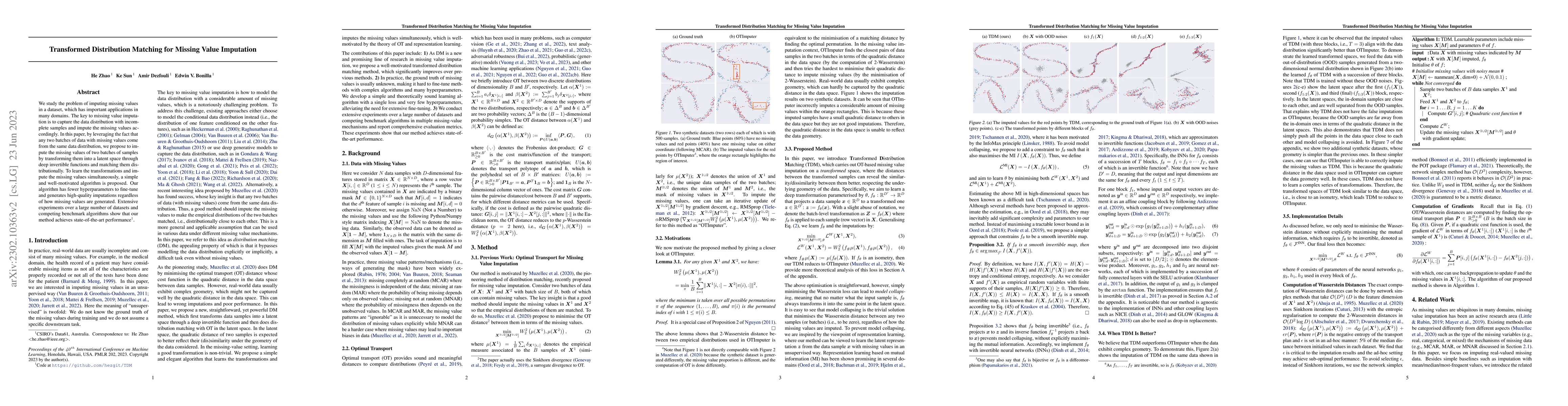 Thumbnail for Transformed Distribution Matching for Missing Value Imputation