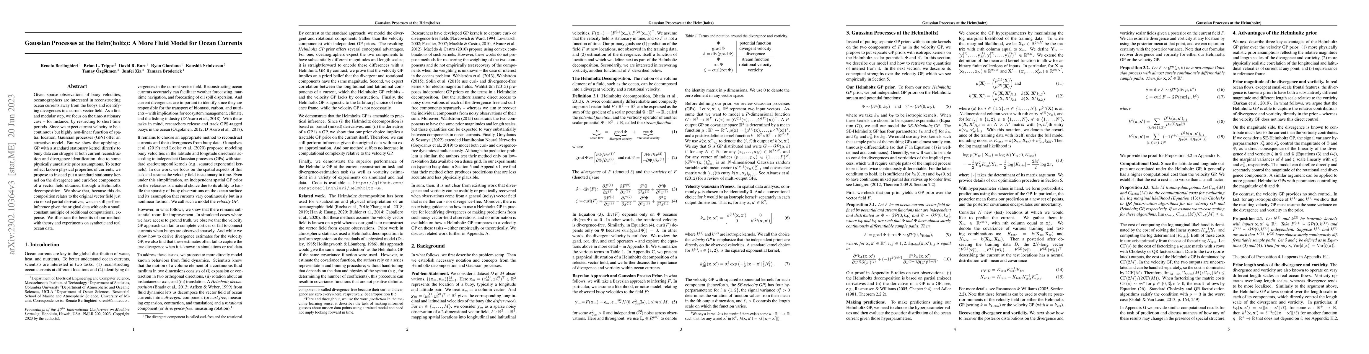 Thumbnail for Gaussian processes at the Helm(holtz): A more fluid model for ocean
  currents