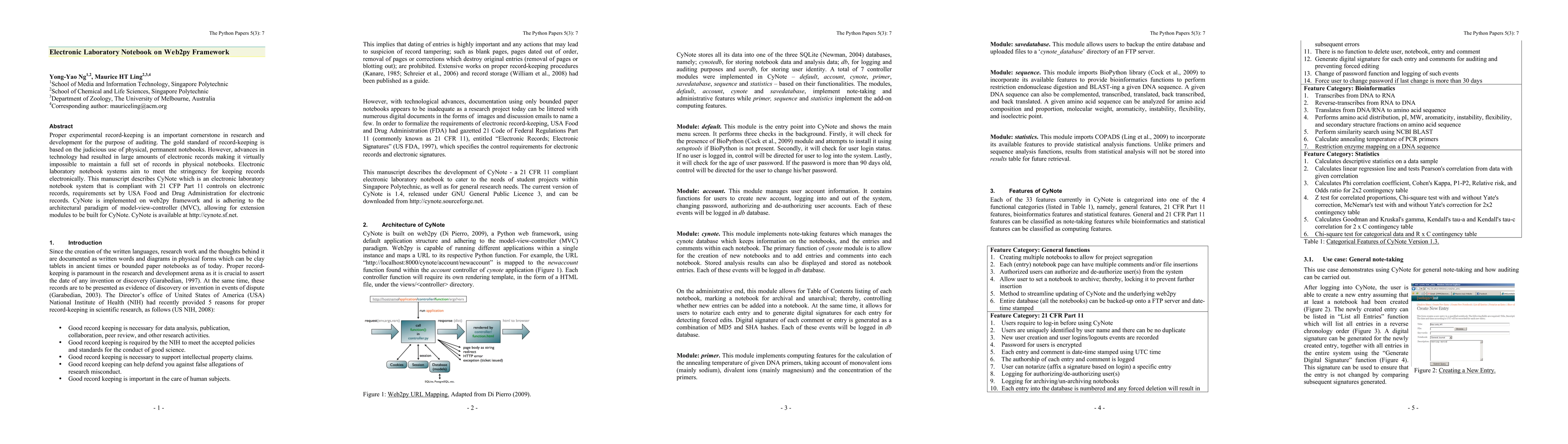 Thumbnail for Electronic Laboratory Notebook on Web2py Framework