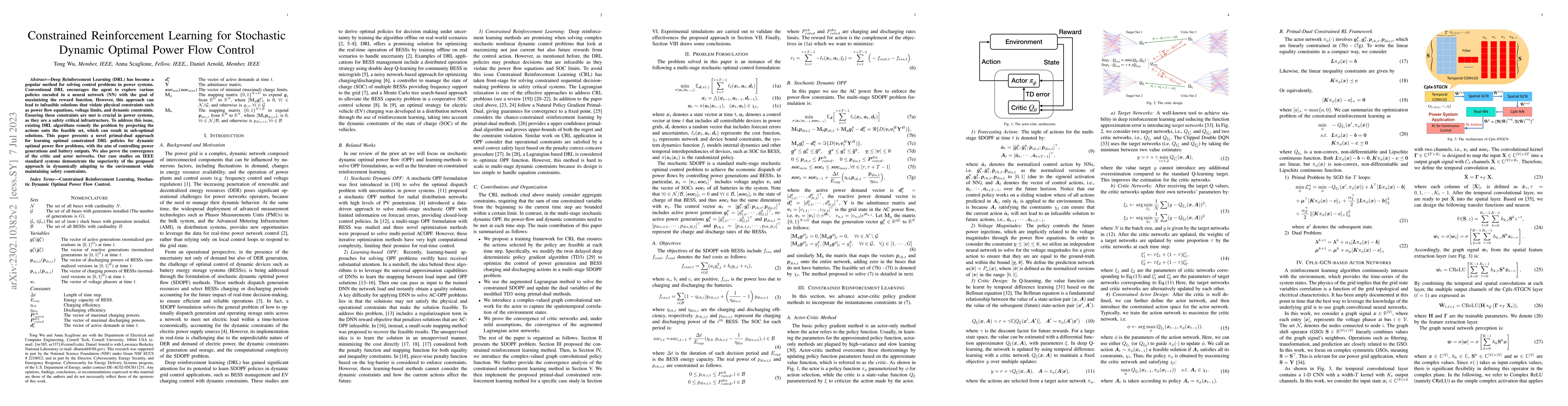 Thumbnail for Constrained Reinforcement Learning for Predictive Control in Real-Time
  Stochastic Dynamic Optimal Power Flow