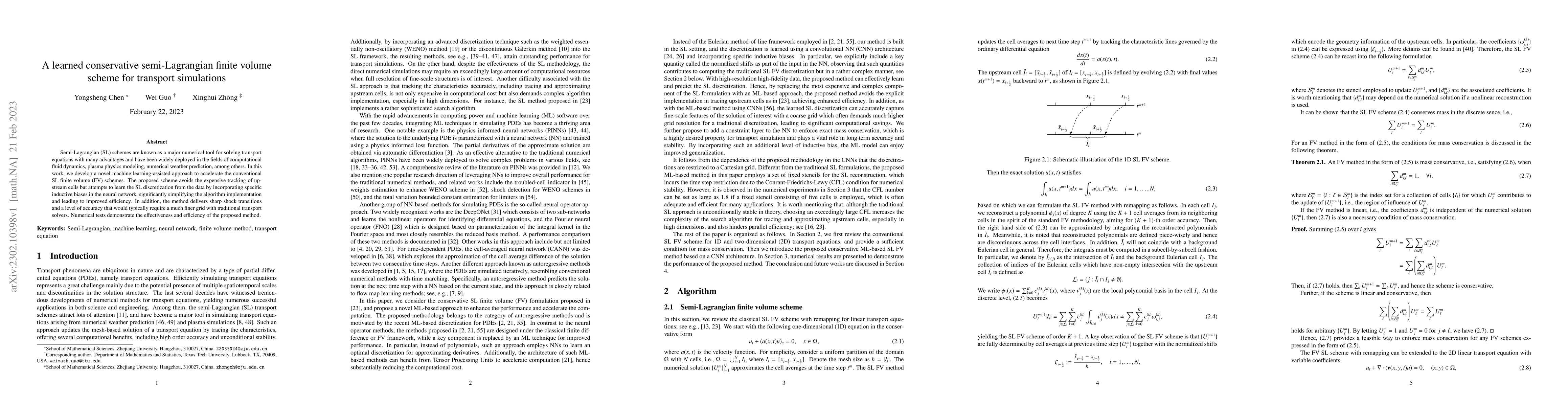 Thumbnail for A learned conservative semi-Lagrangian finite volume scheme for
  transport simulations