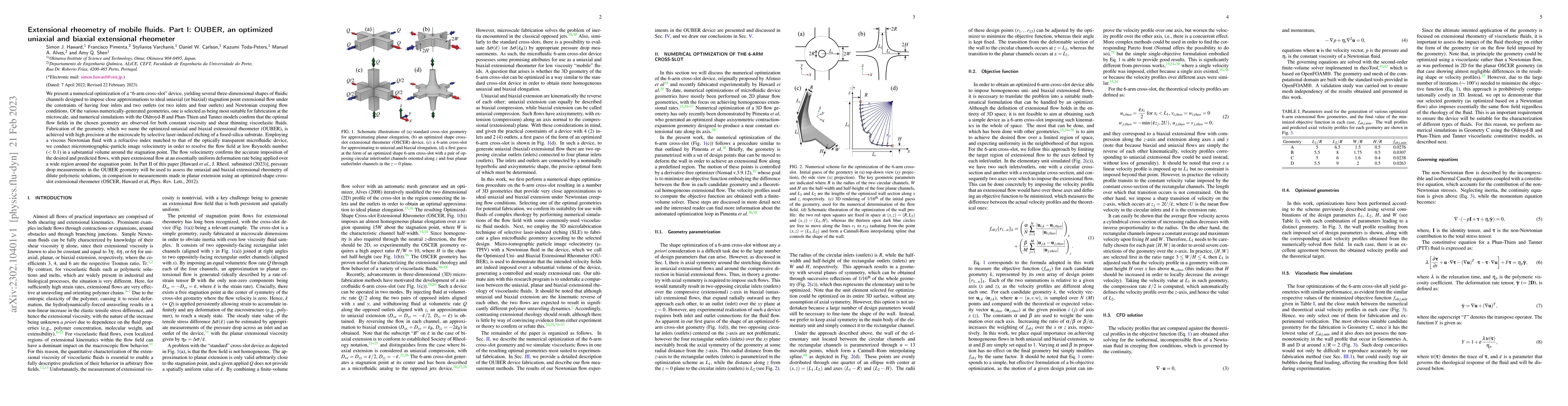 Thumbnail for Extensional rheometry of mobile fluids. Part I: OUBER, an optimized
  uniaxial and biaxial extensional rheometer