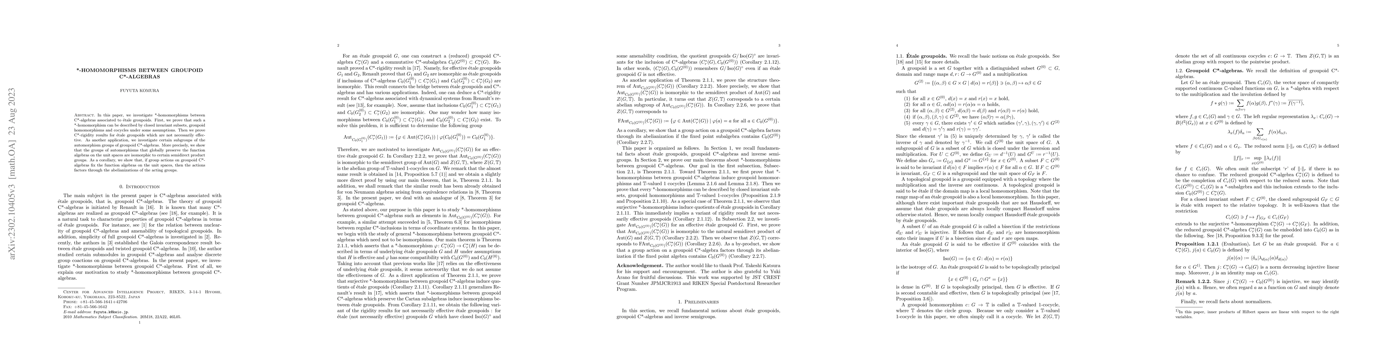 Thumbnail for *-homomorphisms between groupoid C*-algebras