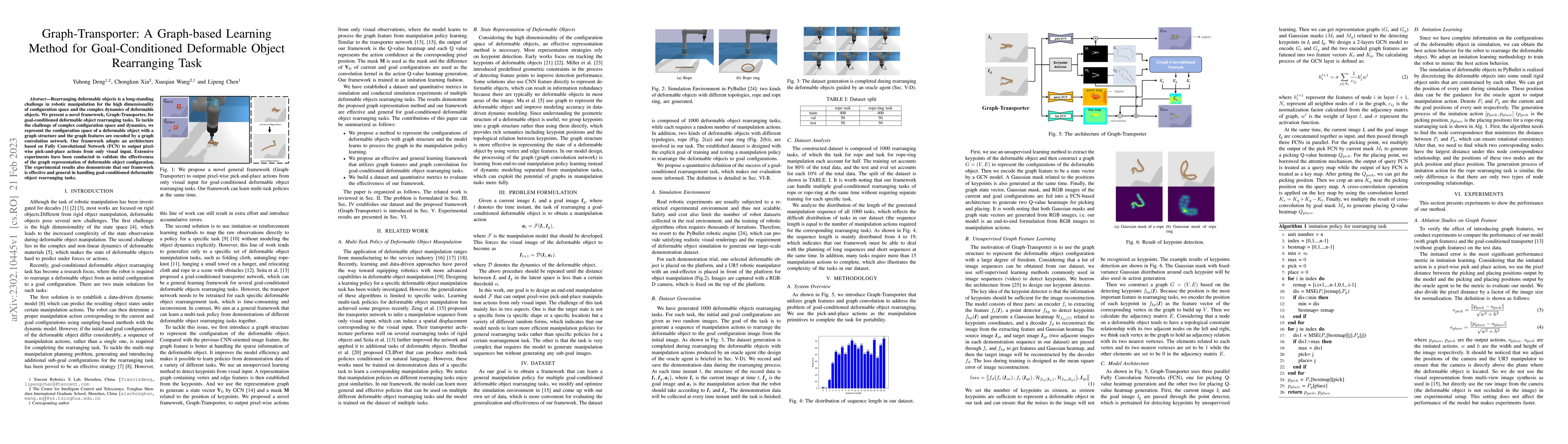Thumbnail for Graph-Transporter: A Graph-based Learning Method for Goal-Conditioned
  Deformable Object Rearranging Task