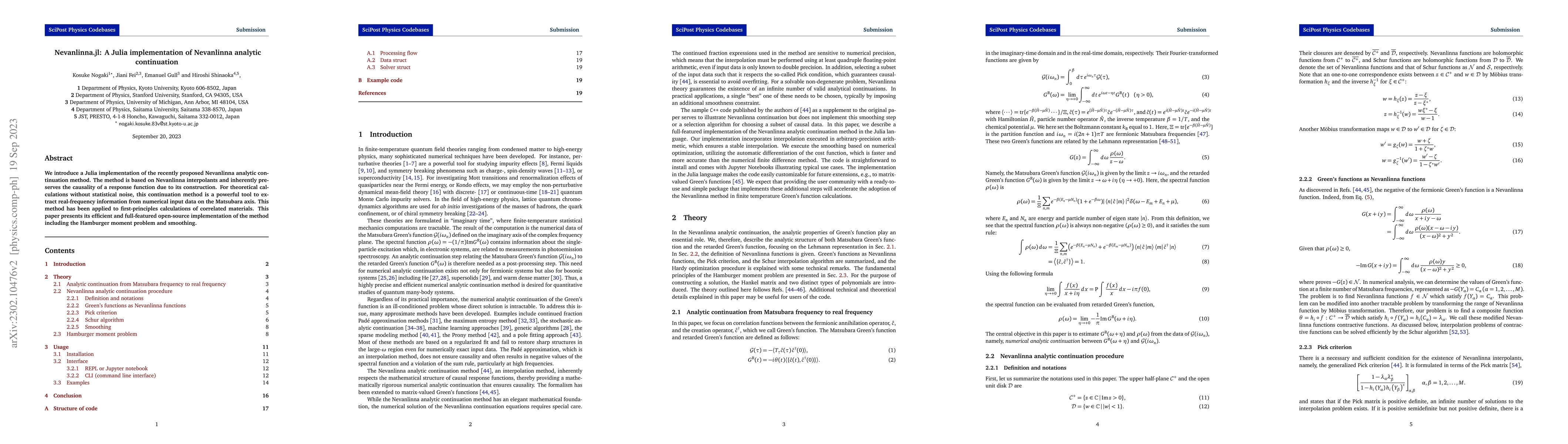 Thumbnail for Nevanlinna.jl: A Julia implementation of Nevanlinna analytic
  continuation