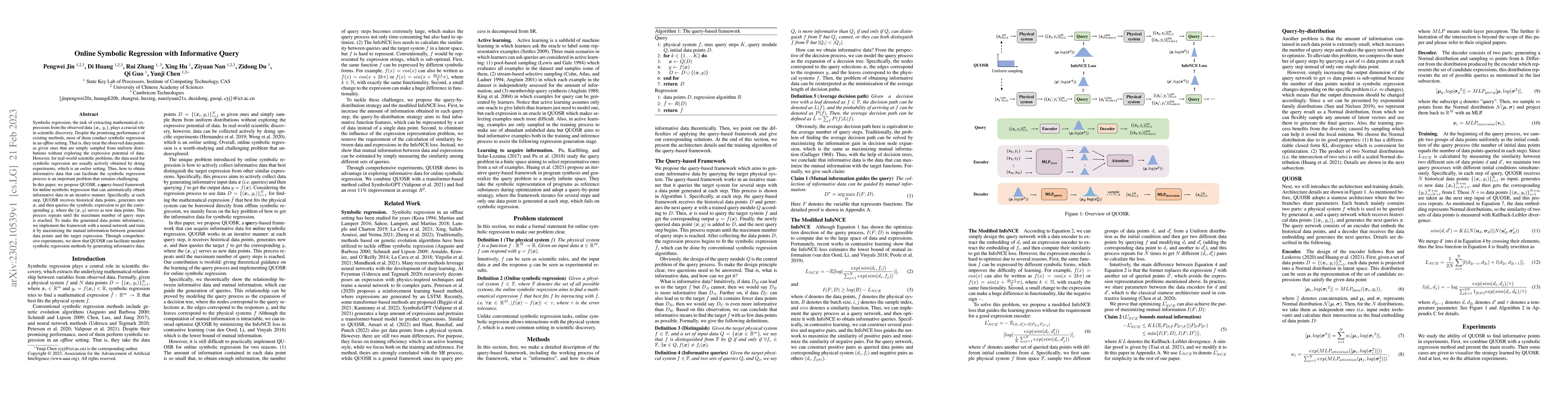 Thumbnail for Online Symbolic Regression with Informative Query