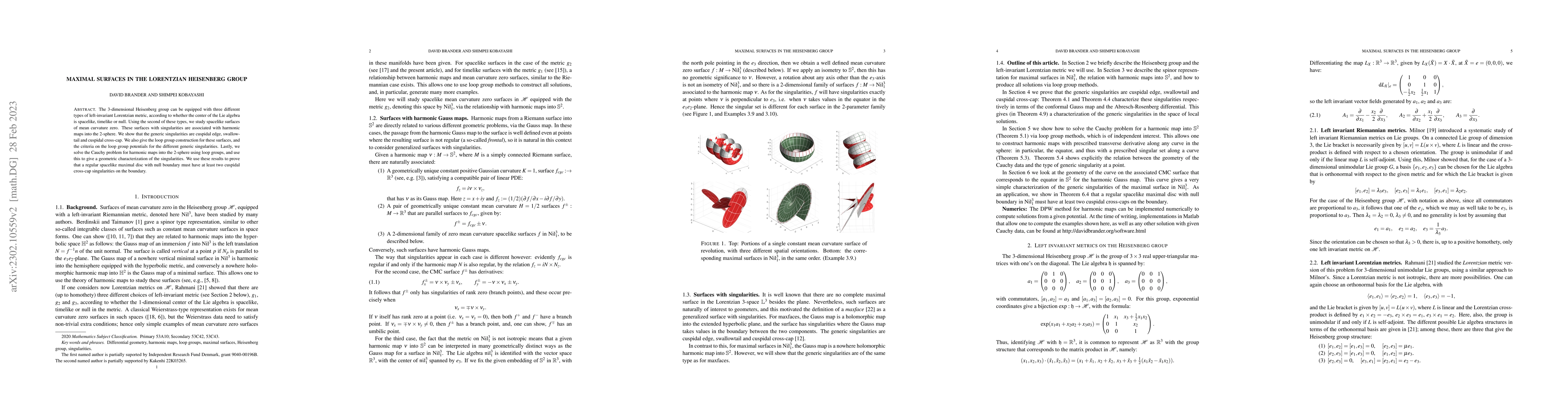 Thumbnail for Maximal surfaces in the Lorentzian Heisenberg group