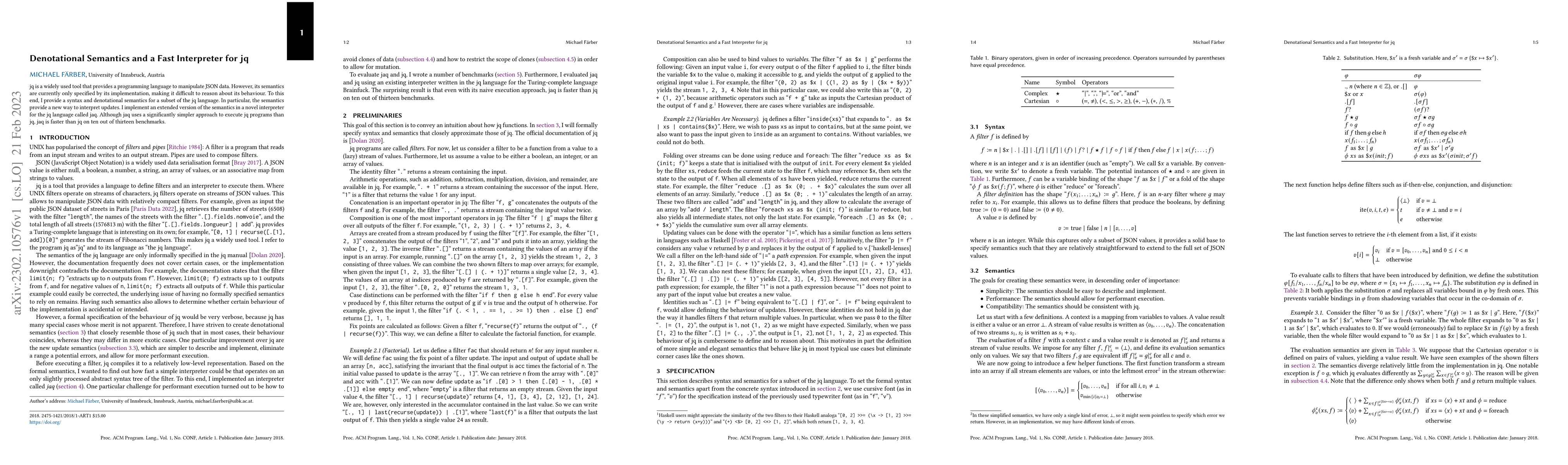 Thumbnail for Denotational Semantics and a Fast Interpreter for jq
