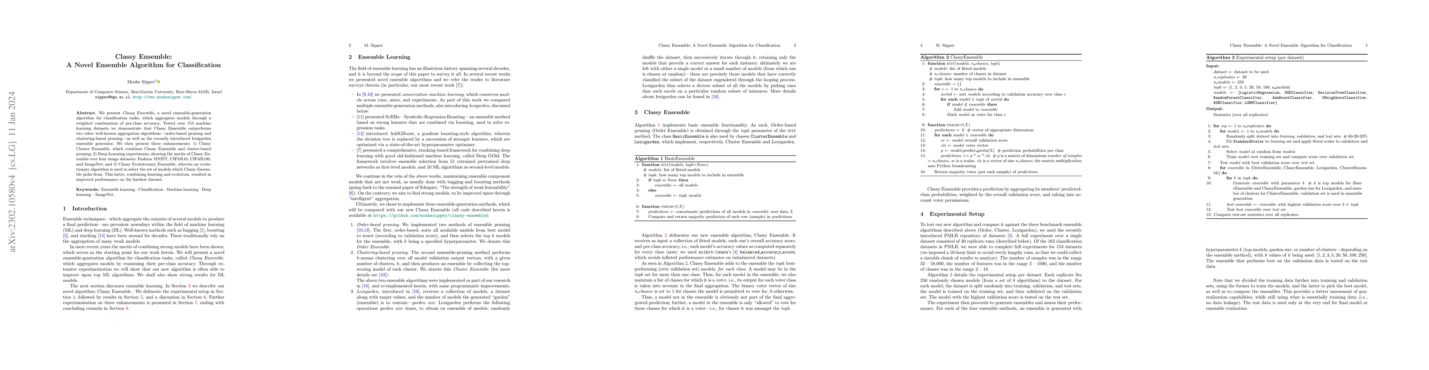 Thumbnail for Classy Ensemble: A Novel Ensemble Algorithm for Classification