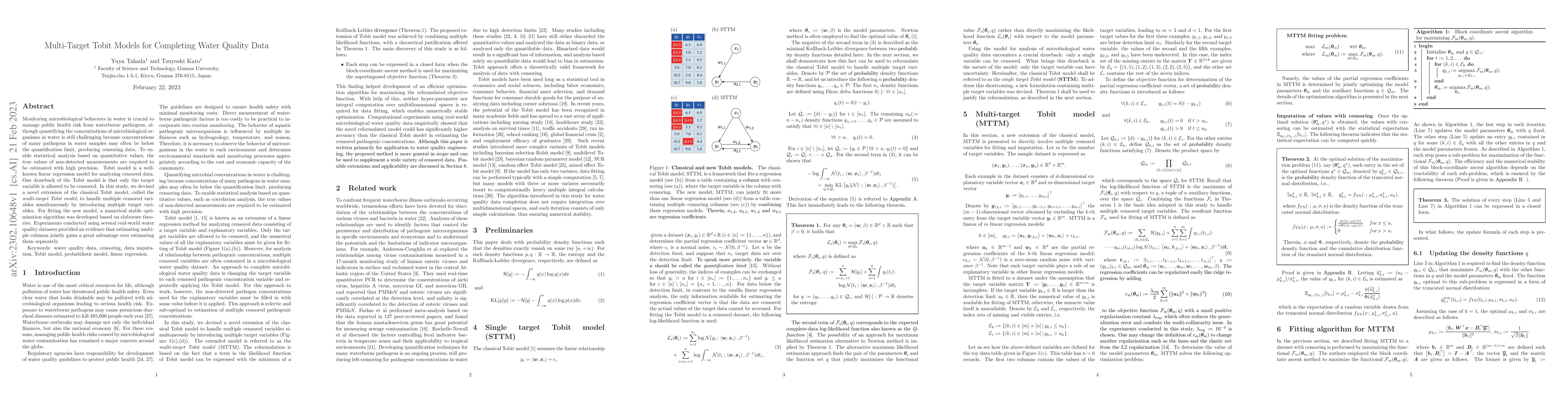 Thumbnail for Multi-Target Tobit Models for Completing Water Quality Data