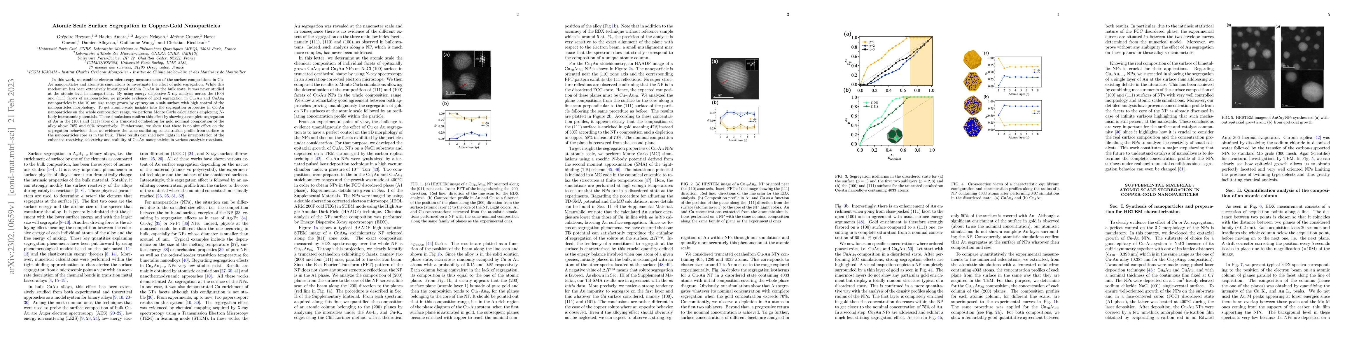 Thumbnail for Atomic Scale Surface Segregation in Copper-Gold Nanoparticles