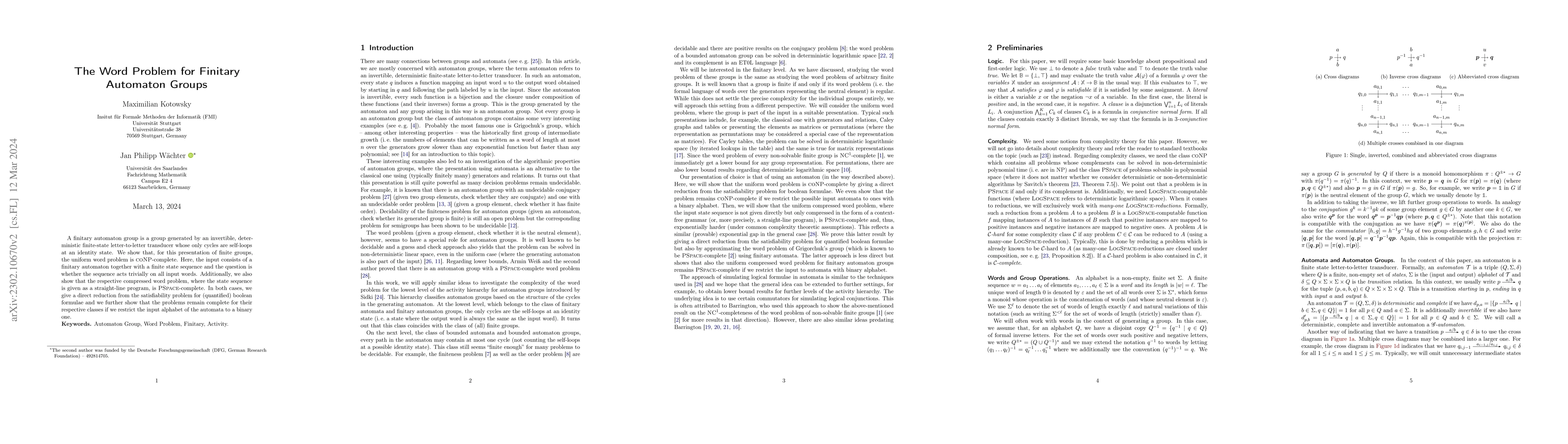 Thumbnail for The Word Problem for Finitary Automaton Groups