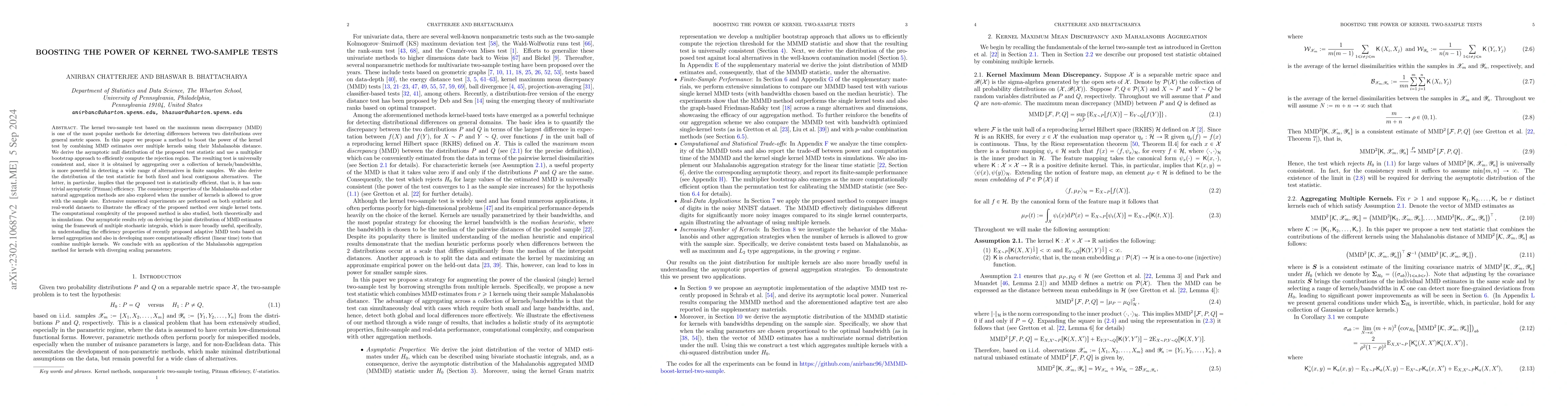 Thumbnail for Boosting the Power of Kernel Two-Sample Tests