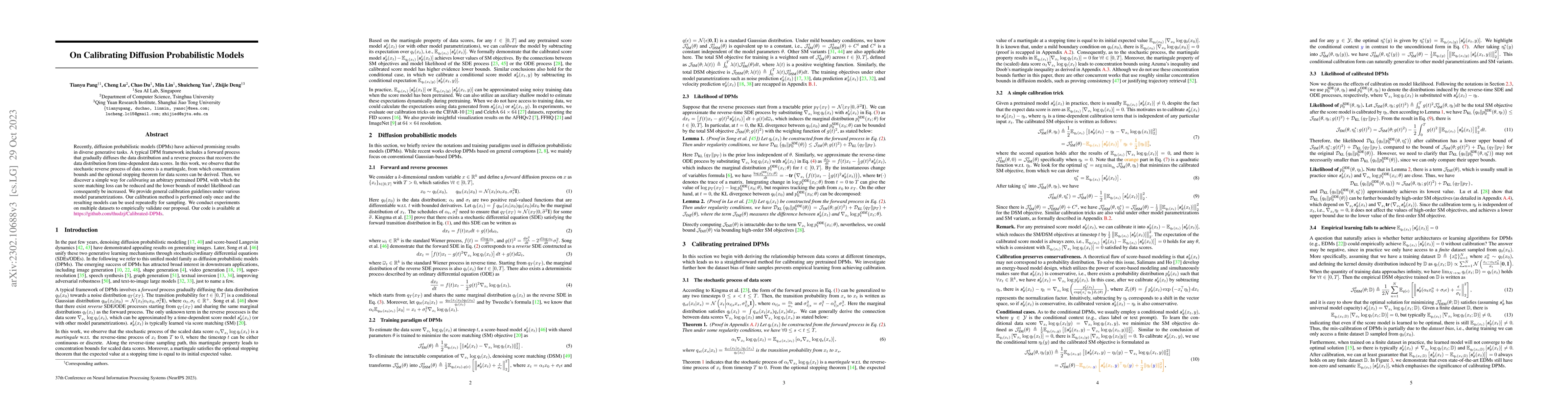 Thumbnail for On Calibrating Diffusion Probabilistic Models