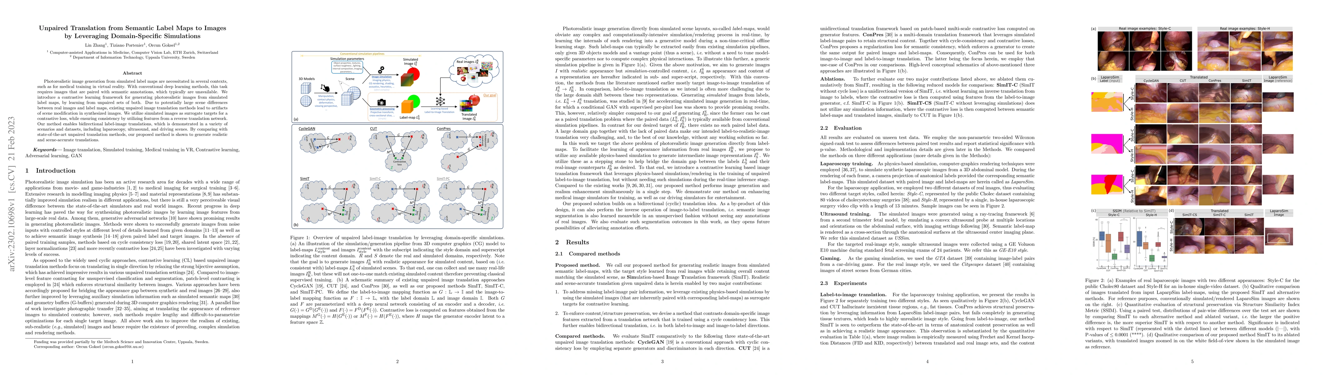 Thumbnail for Unpaired Translation from Semantic Label Maps to Images by Leveraging
  Domain-Specific Simulations