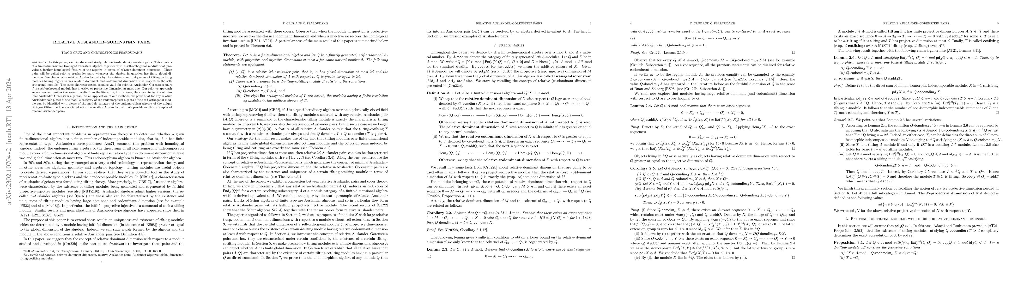 Thumbnail for Relative Auslander--Gorenstein Pairs