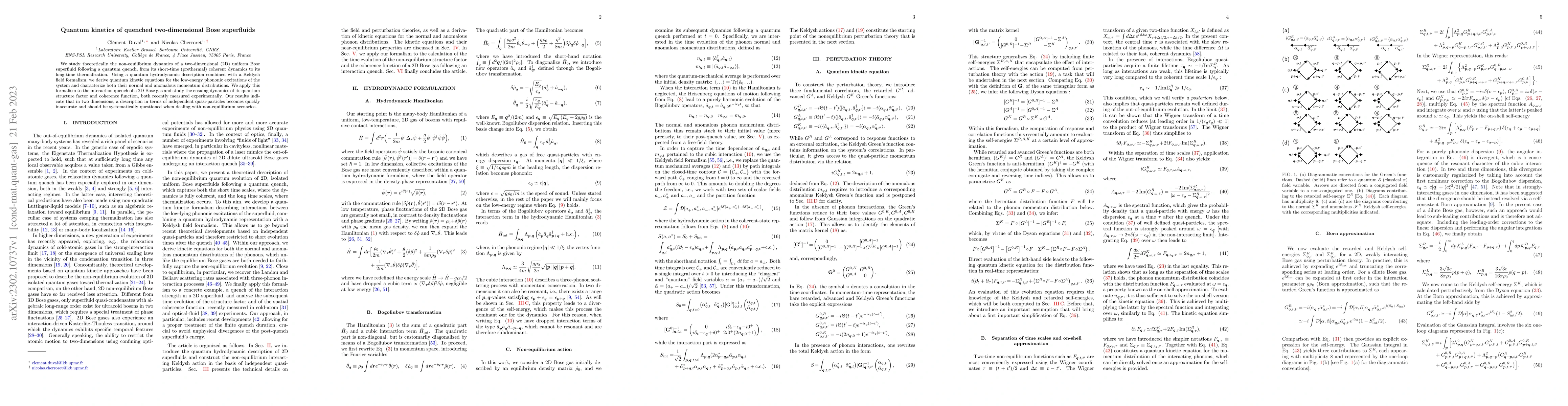 Thumbnail for Quantum kinetics of quenched two-dimensional Bose superfluids