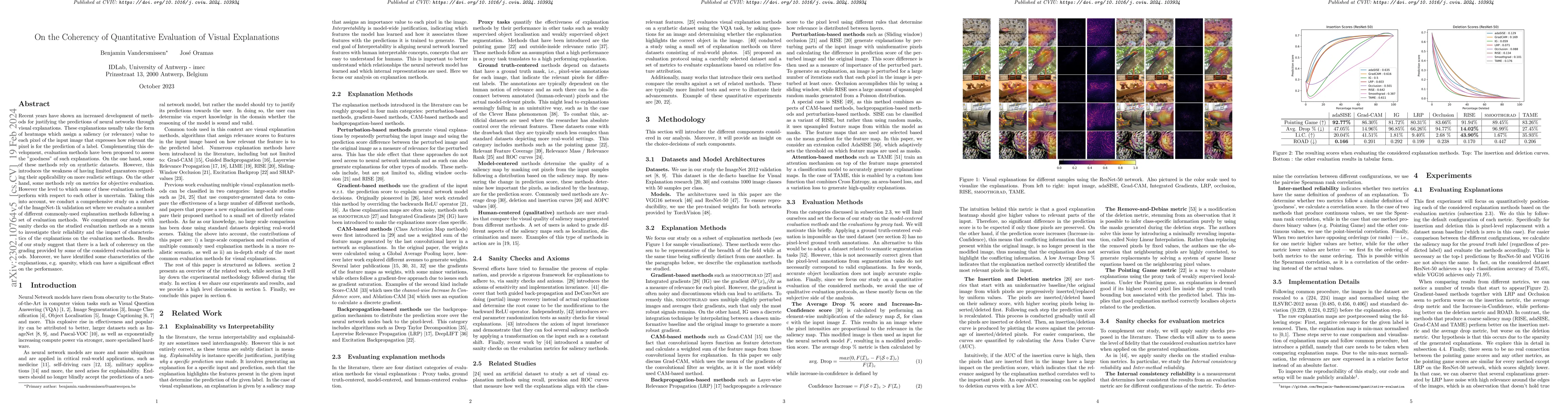 Thumbnail for On The Coherence of Quantitative Evaluation of Visual Explanations